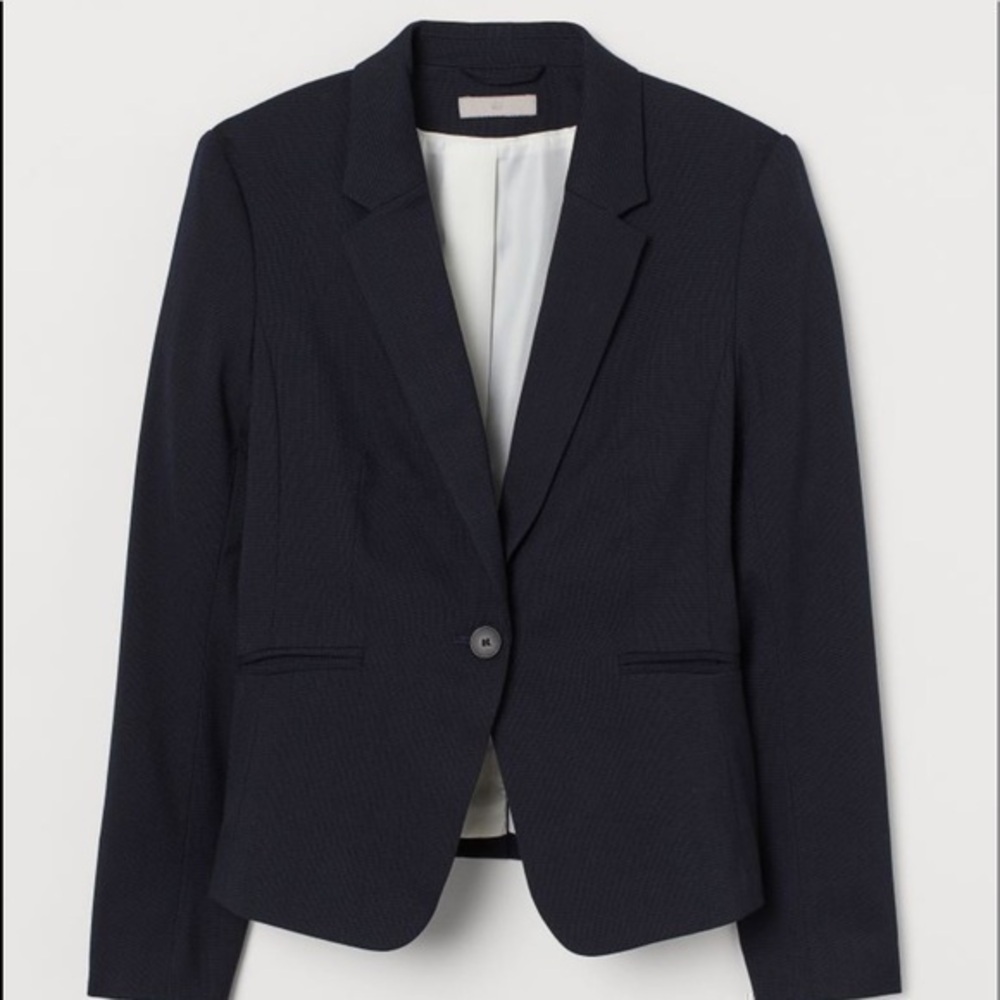H&M Navy Linen Blazer